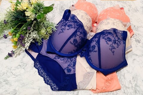 トリンプマーガレットレース ブラ＆ショーツセットE65-M
