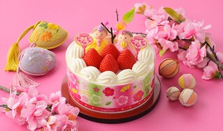 ☆ひなまつり限定カットケーキ♪☆【めびなの桃ショート】｜銀座