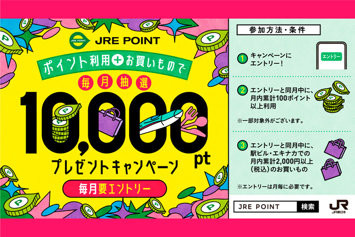 JRE POINT10,000Pプレゼントキャンペーン